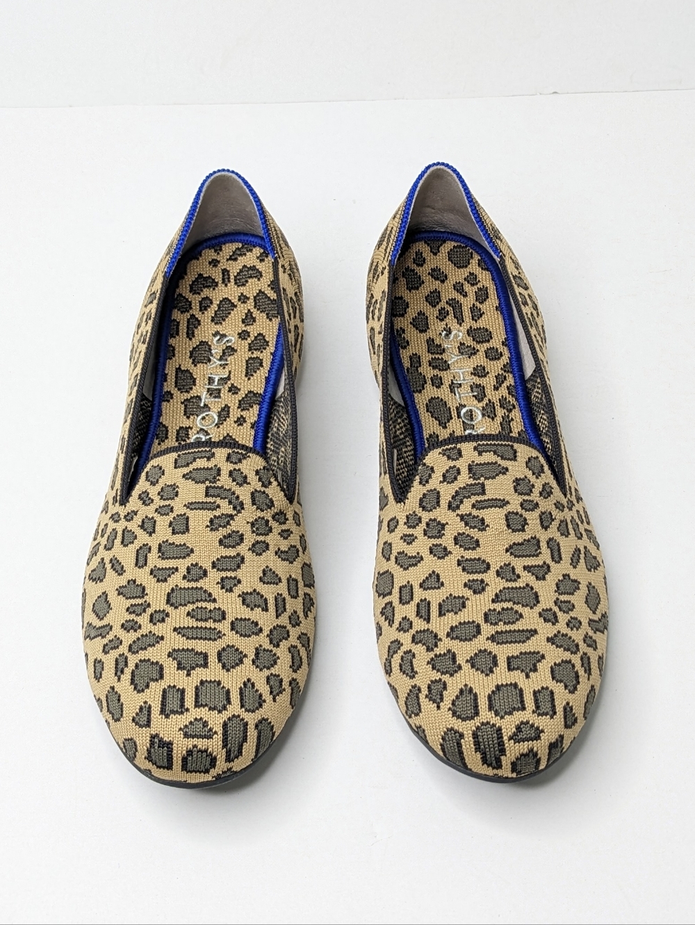 Rothy's The Loafer Casual Slip-On Flats Spotted Leopard Knit Womens 11